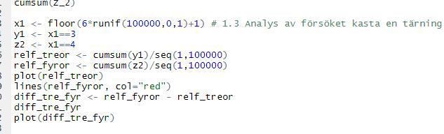 Simulering av tärningskast i r. (Programmering/Övriga ...
