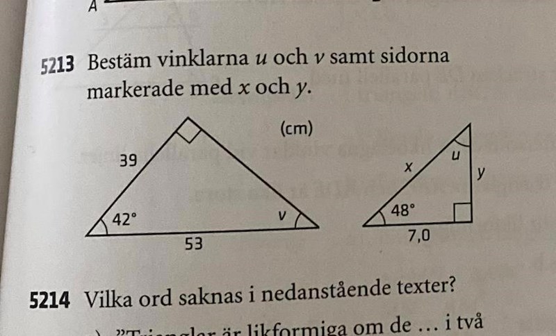 Pythagoras Sats Med Två Okända