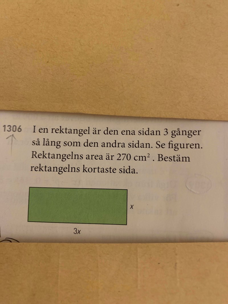 Rektangel (Matematik/Matte 2/Algebra) – Pluggakuten