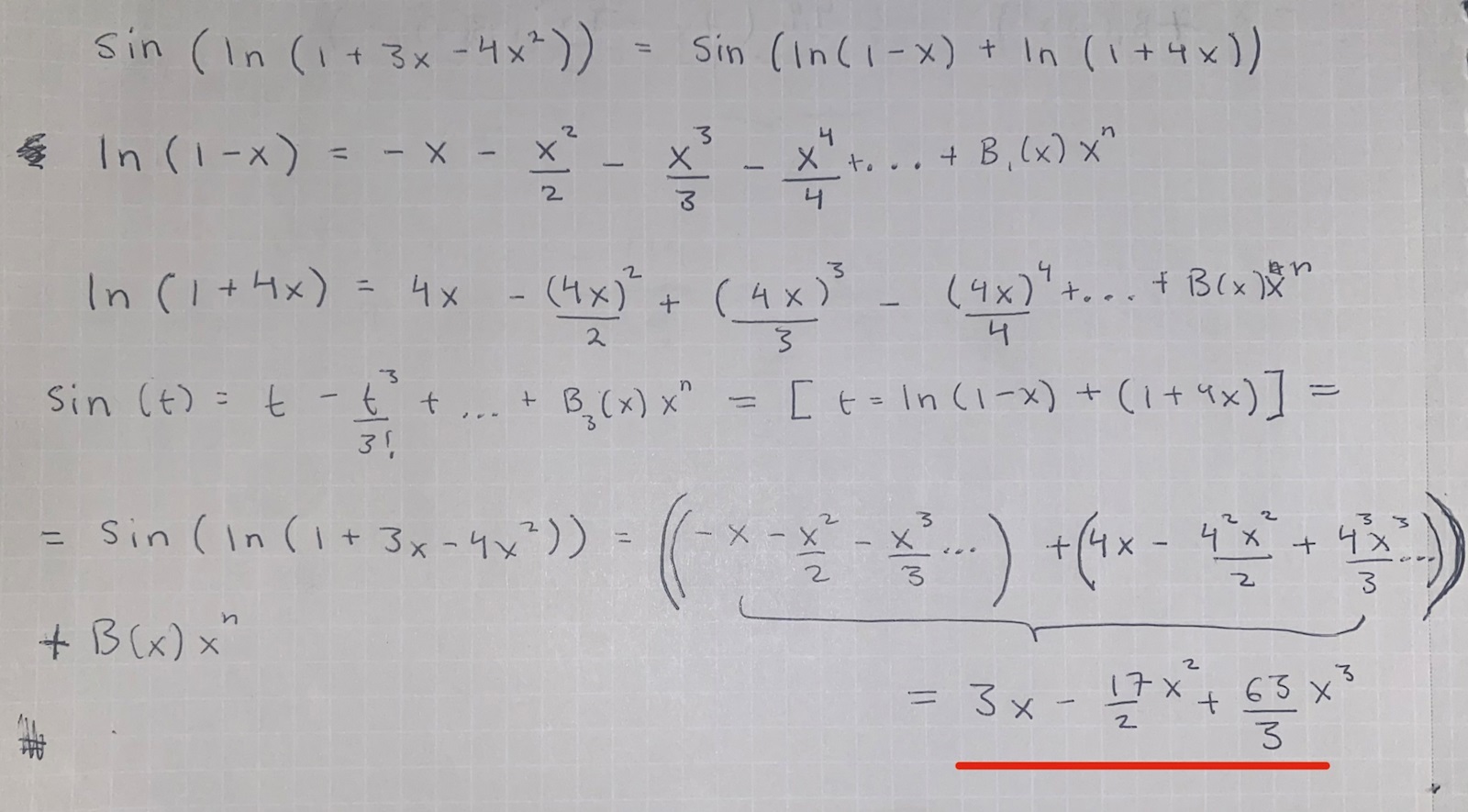 MacLaurin polynom av grad 3 (Matematik/Universitet) Pluggakuten