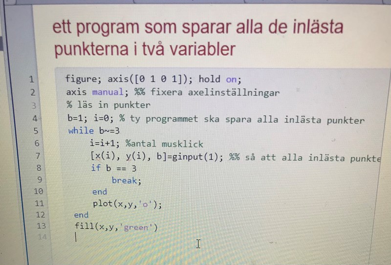 ginput (Programmering/Matlab) Pluggakuten