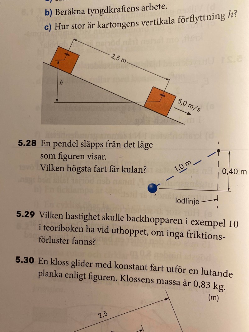 Energiprincipen 5.28 (Fysik/Fysik 1) Pluggakuten