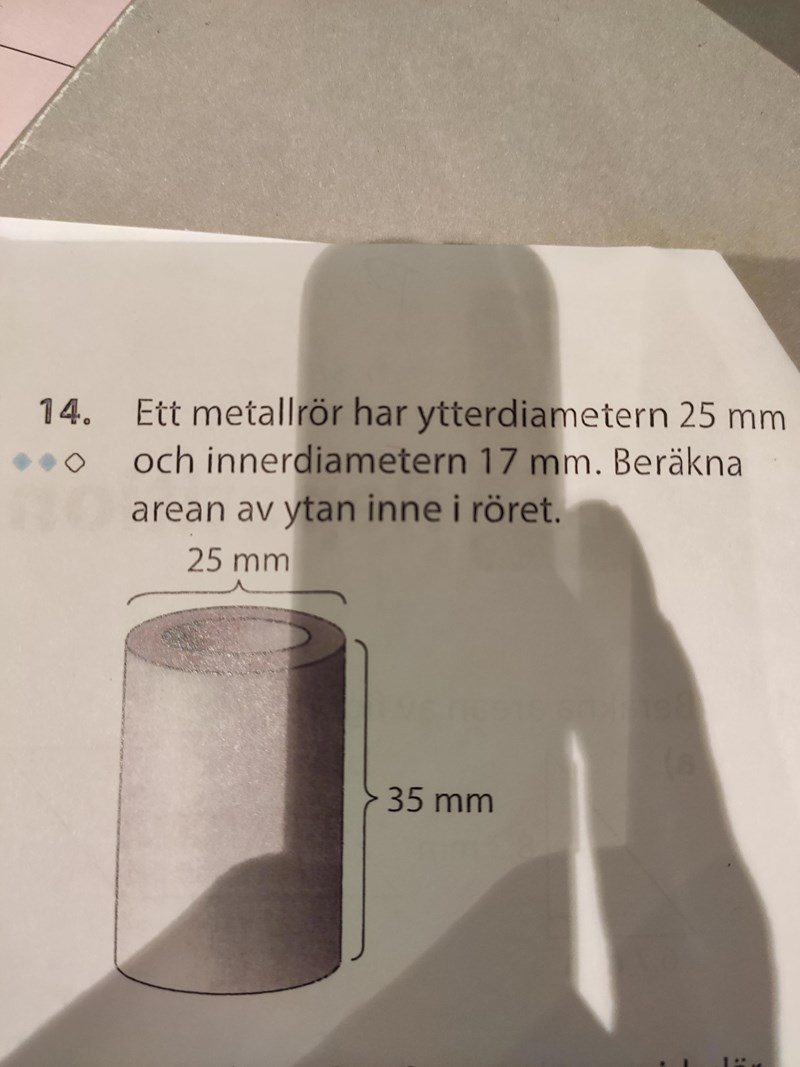 Areal Av Sirkel Med Diameter