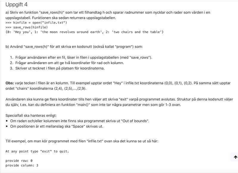 uppslagstabell (Programmering/Python) – Pluggakuten