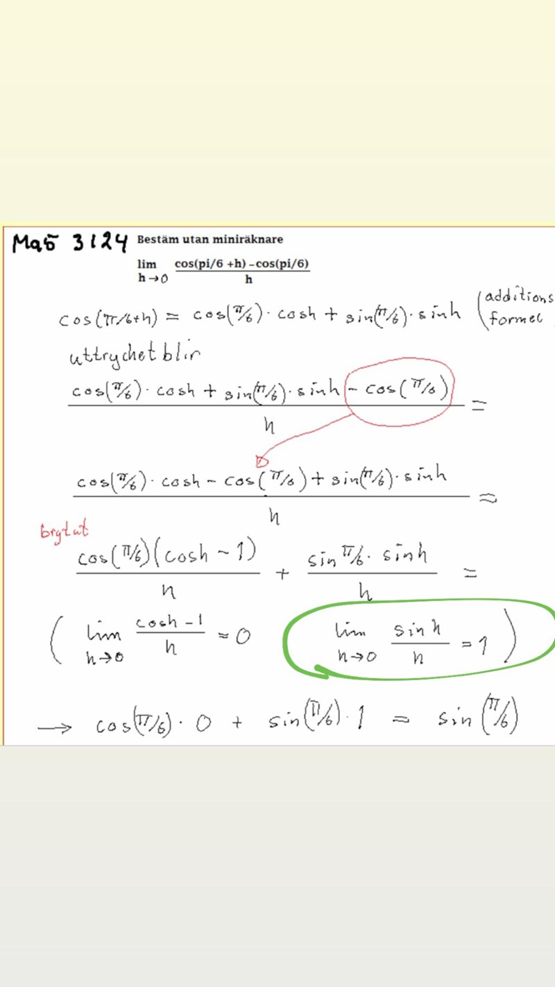 Derivatans definition (Matematik/Matte 5/Differentialekvationer) Pluggakuten